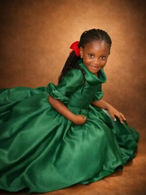 This is Floor‑Length Satin Gown